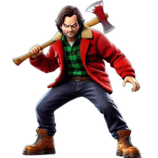 jacket, staff, concept art, 3d render transparent PNG cut-out