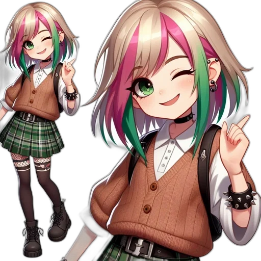 staff, jacket, anime, pixel art transparent PNG cut-out