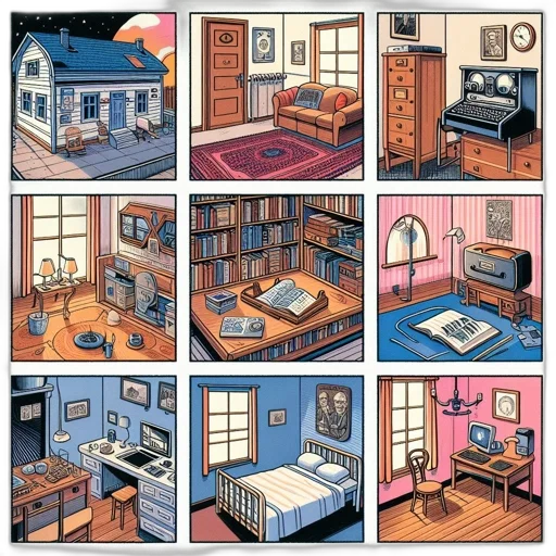 furniture, concept art, comic book art, pixel art transparent PNG cut-out