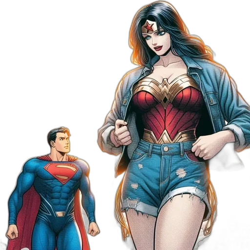 comic book art, concept art, cartoon, fantasy art transparent PNG cut-out
