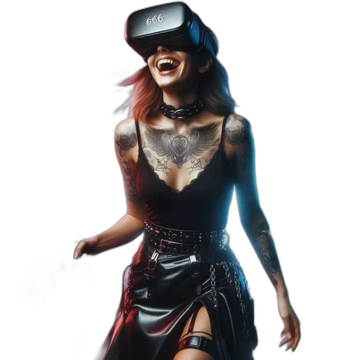 robot, cyberpunk, concept art, 3d render transparent PNG cut-out