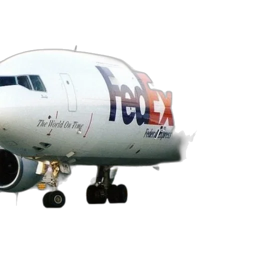3d render, photorealistic, fedex, plane transparent PNG cut-out