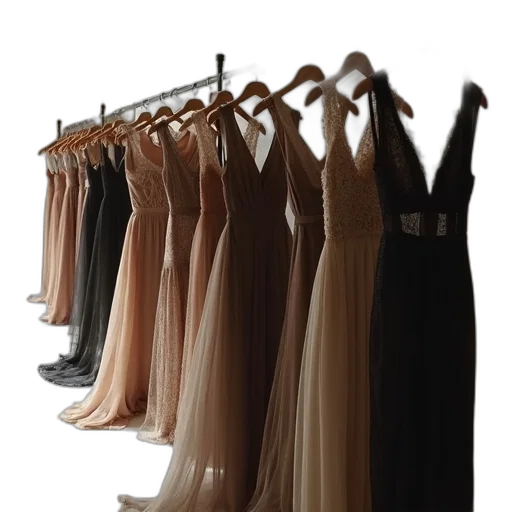dress, jewelry, earth tones, dark transparent PNG cut-out