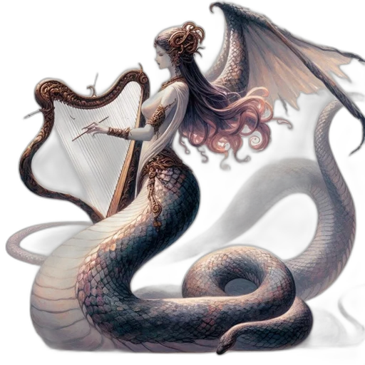 dragon, creature, staff, animal transparent PNG cut-out