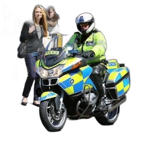 police, officer, bmw, motorcycle transparent PNG cut-out