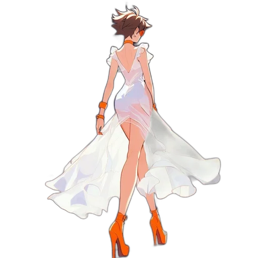 dress, concept art, pixel art, cartoon transparent PNG cut-out