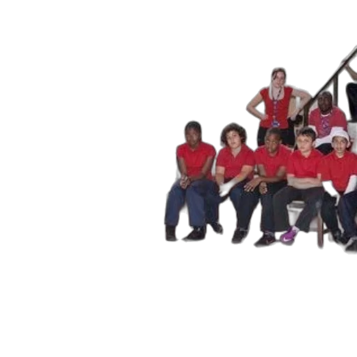 staff, group, people, red transparent PNG cut-out