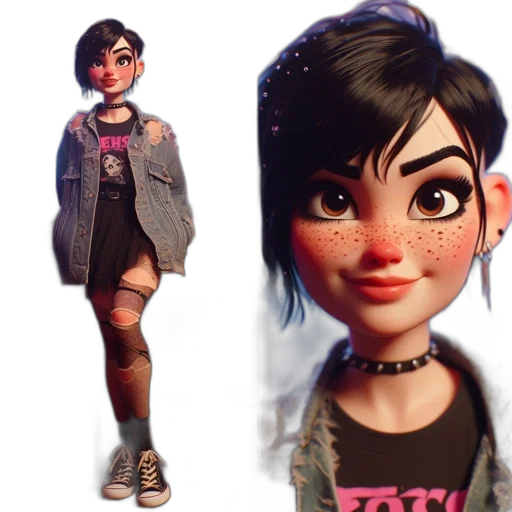 dress, jacket, face, concept art transparent PNG cut-out