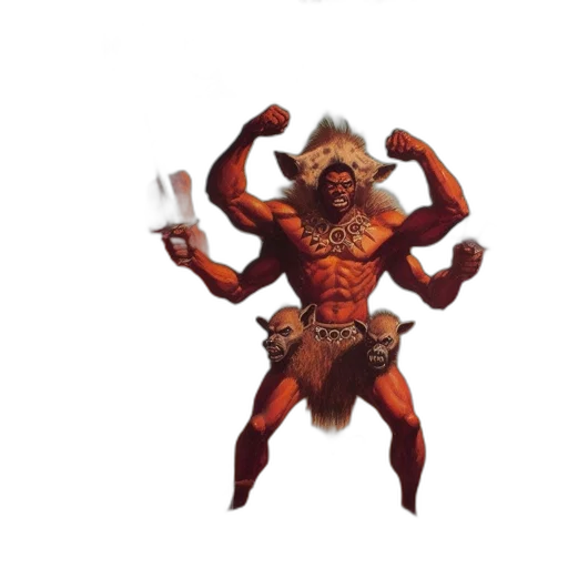 creature, animal, mask, staff transparent PNG cut-out