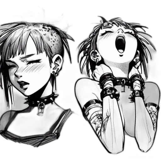 cyberpunk, concept art, comic book art, cartoon transparent PNG cut-out