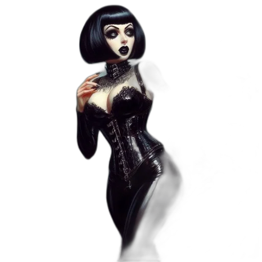 dress, mask, comic book art, concept art transparent PNG cut-out