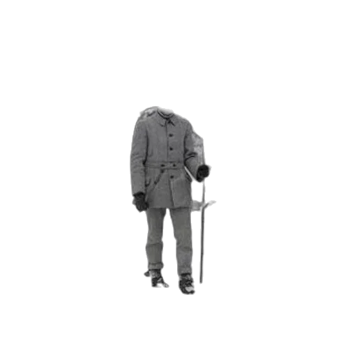 jacket, staff, umbrella, robot transparent PNG cut-out