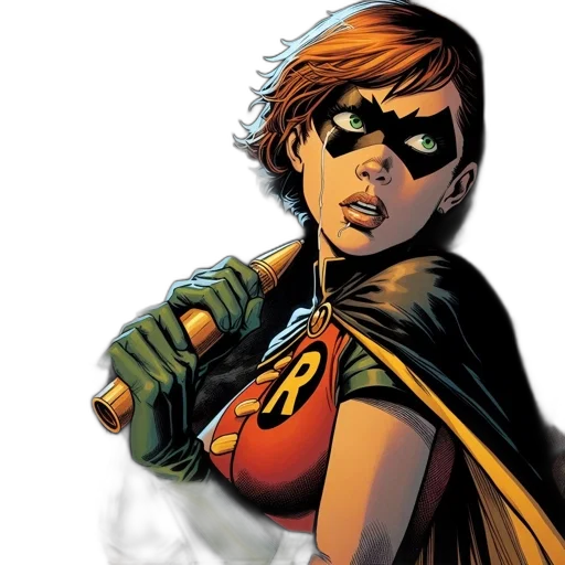 comic book art, concept art, female, superhero transparent PNG cut-out