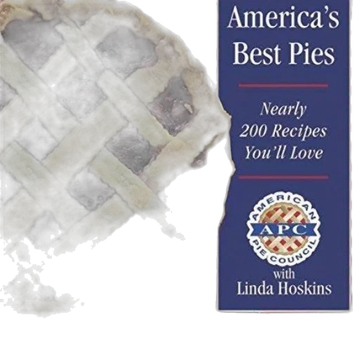 cookbook, cover, featuring, lattice-topped transparent PNG cut-out