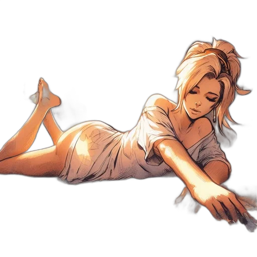 dress, comic book art, concept art, cartoon transparent PNG cut-out