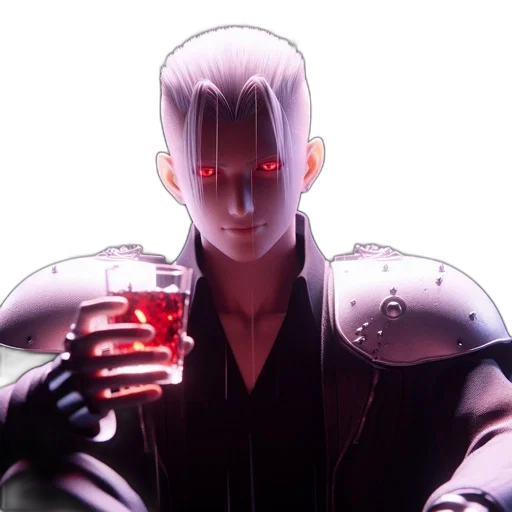 robot, jacket, bottle, face transparent PNG cut-out