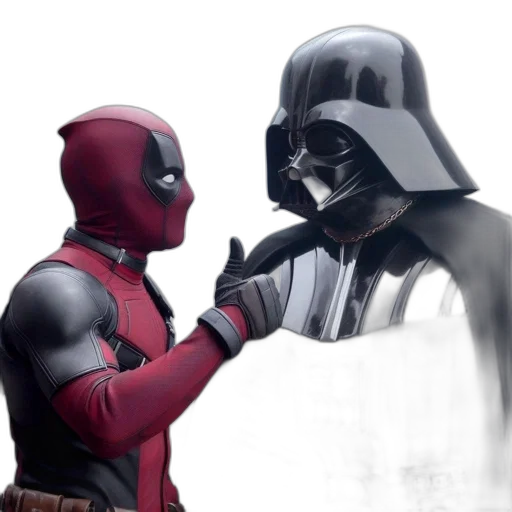 comic book art, concept art, fire, deadpool transparent PNG cut-out