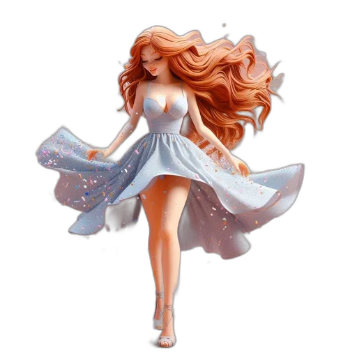 dress, hair, concept art, fantasy art transparent PNG cut-out