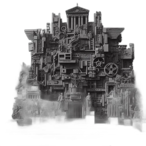 building, furniture, robot, crown transparent PNG cut-out