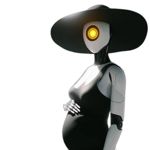robot, dress, hat, concept art transparent PNG cut-out
