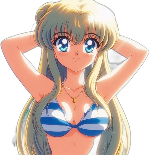 dress, anime, cartoon, pixel art transparent PNG cut-out