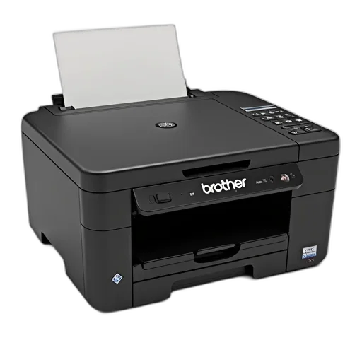 3d render, black, brother, printer transparent PNG cut-out