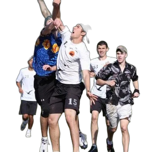 staff, group, men, playing transparent PNG cut-out