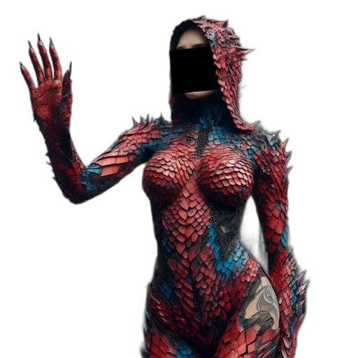 mask, creature, dress, dragon transparent PNG cut-out