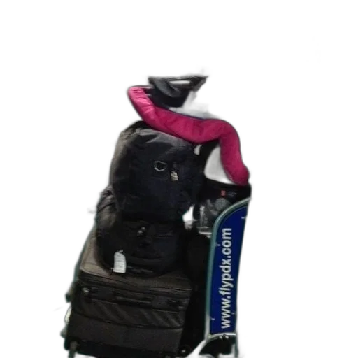 jacket, 3d render, luggage, cart transparent PNG cut-out