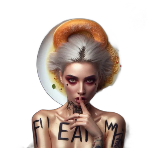 food, face, jewelry, hair transparent PNG cut-out