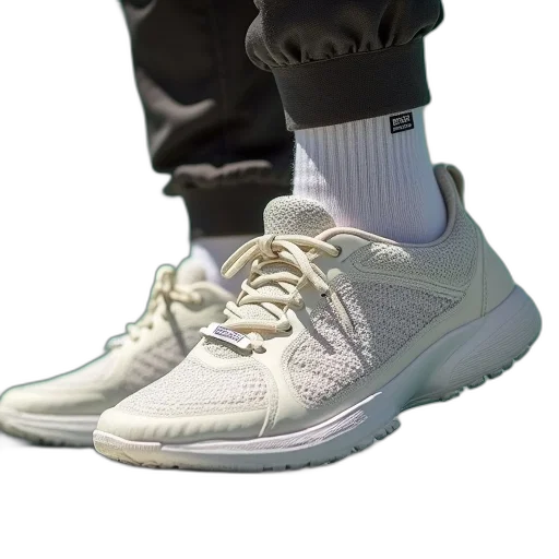 shoes, weapon, 3d render, vaporwave transparent PNG cut-out