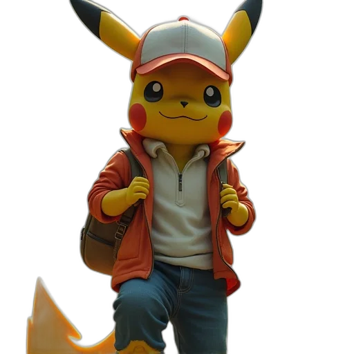 jacket, hat, staff, animal transparent PNG cut-out
