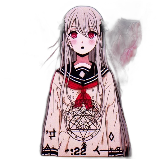 dress, mask, creature, staff transparent PNG cut-out
