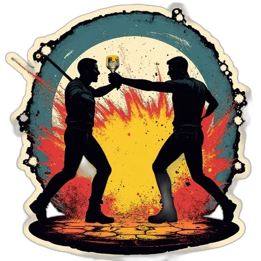 staff, concept art, comic book art, fire transparent PNG cut-out