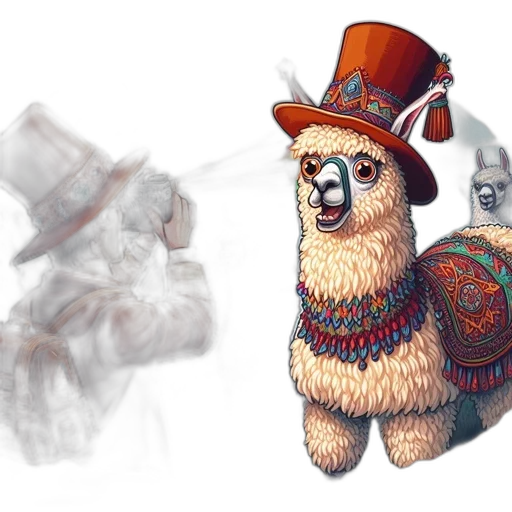 hat, staff, animal, creature transparent PNG cut-out