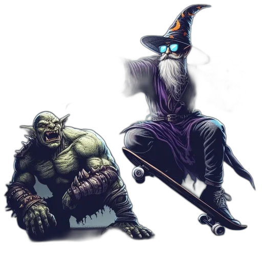 concept art, fantasy art, comic book art, pixel art transparent PNG cut-out