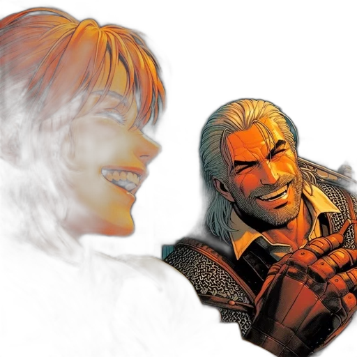 face, comic book art, concept art, fantasy art transparent PNG cut-out