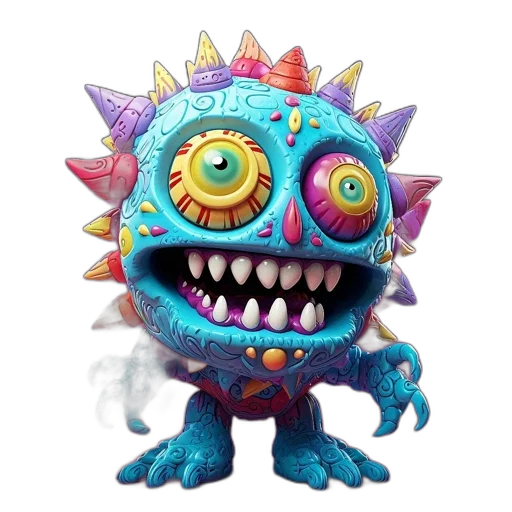 creature, mask, staff, dragon transparent PNG cut-out