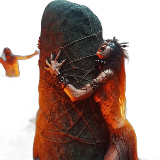 mask, dragon, sword, creature transparent PNG cut-out