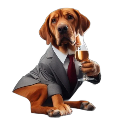 staff, animal, sophisticated, dog transparent PNG cut-out