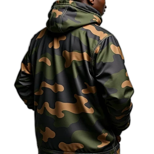 jacket, earth tones, camo, hoodie transparent PNG cut-out