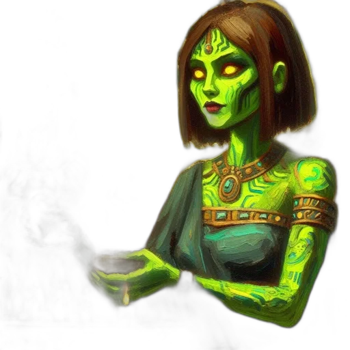 staff, jewelry, mask, fantasy art transparent PNG cut-out