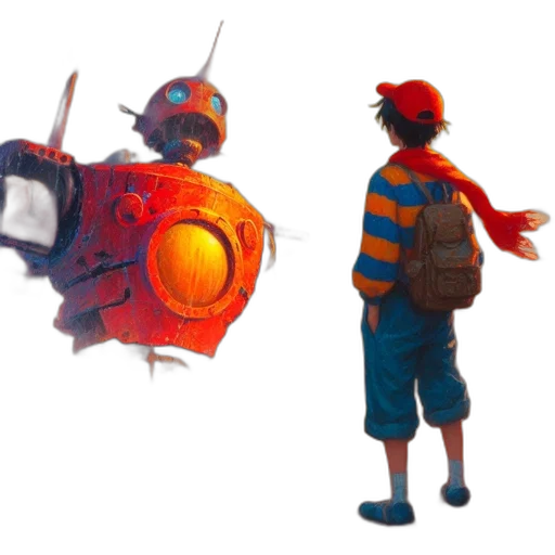 mask, jacket, robot, creature transparent PNG cut-out