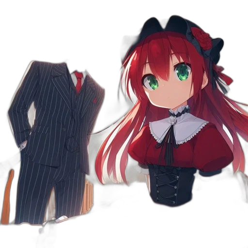 dress, jacket, weapon, staff transparent PNG cut-out
