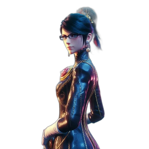 dress, jacket, robot, staff transparent PNG cut-out