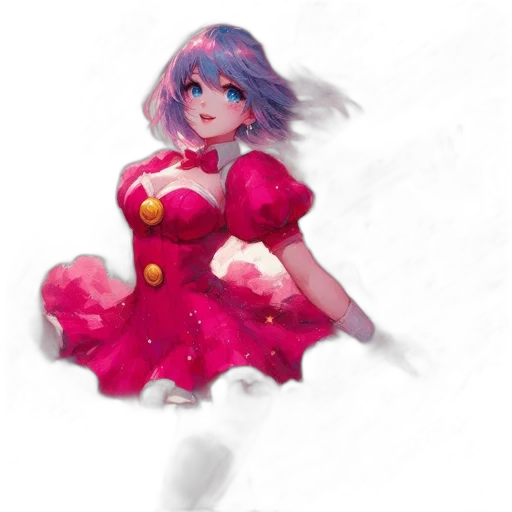 dress, flower, crown, creature transparent PNG cut-out