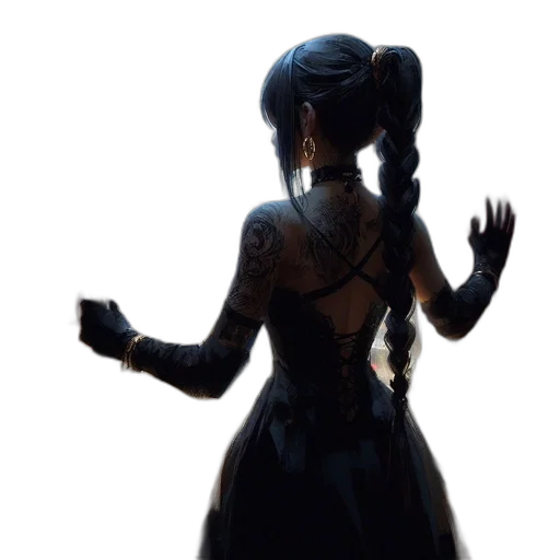 dress, staff, mask, crown transparent PNG cut-out