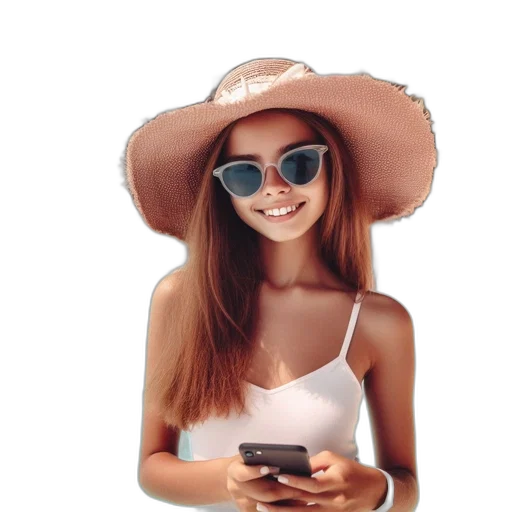 hat, face, jewelry, hair transparent PNG cut-out