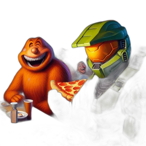 concept art, pixel art, 3d render, fantasy art transparent PNG cut-out