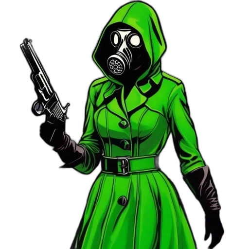 mask, jacket, dress, staff transparent PNG cut-out